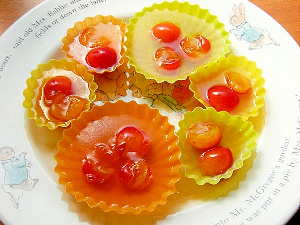 サクランボの寒天ゼリー レモン レシピ 作り方 By ジョン リーバス 楽天レシピ