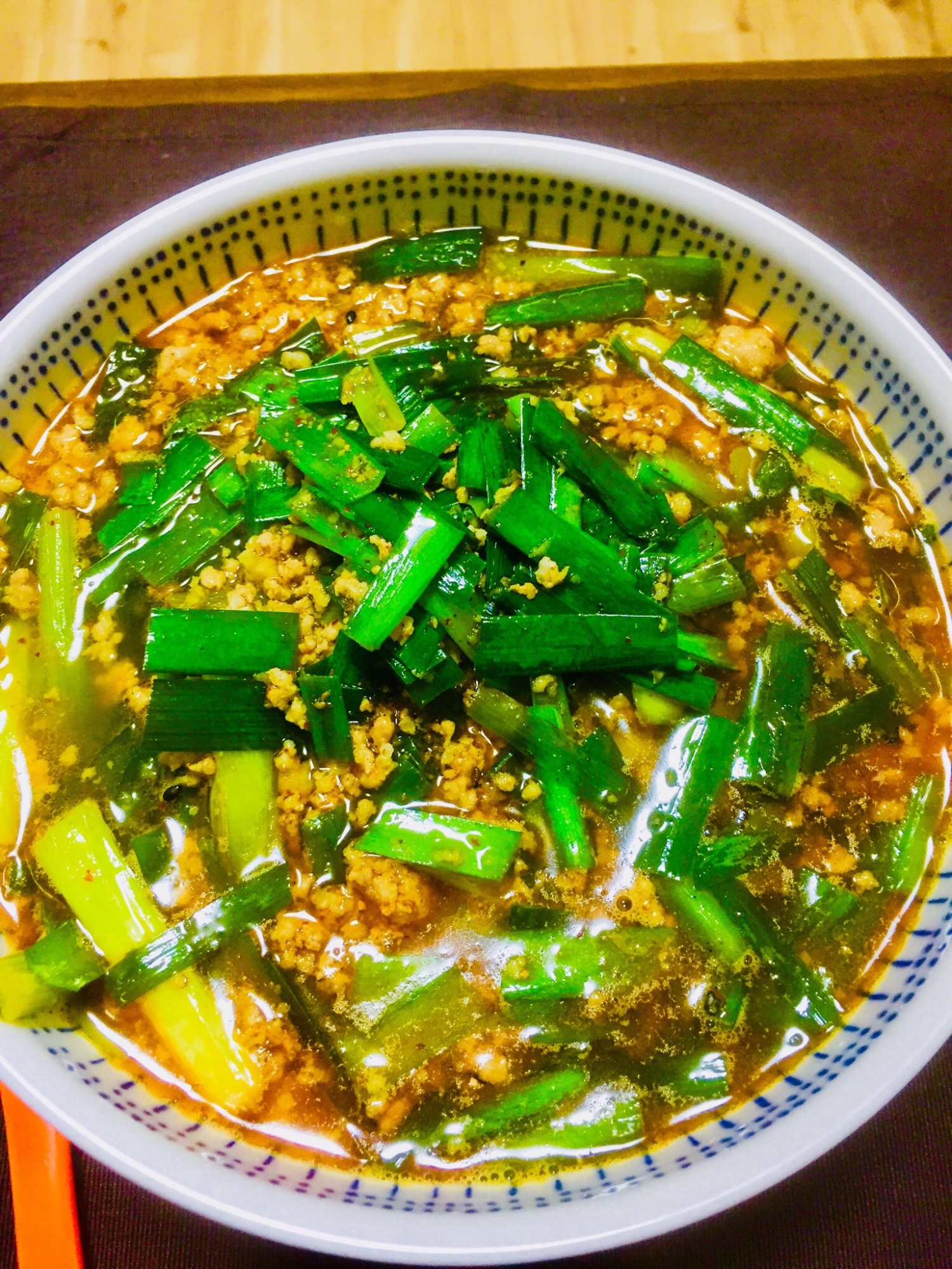 ニンニクタップリ^_^飲み干せる台湾ラーメン