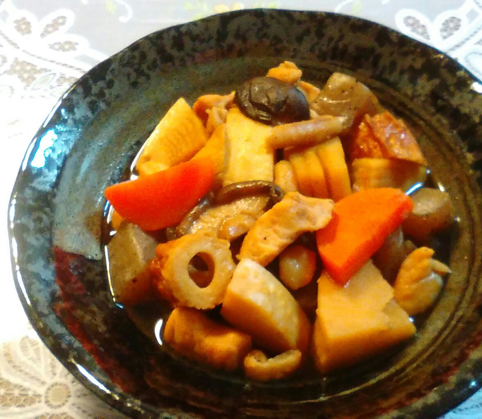 タケノコとこんにゃくの色々煮物 レシピ 作り方 By にゃんco母 楽天レシピ