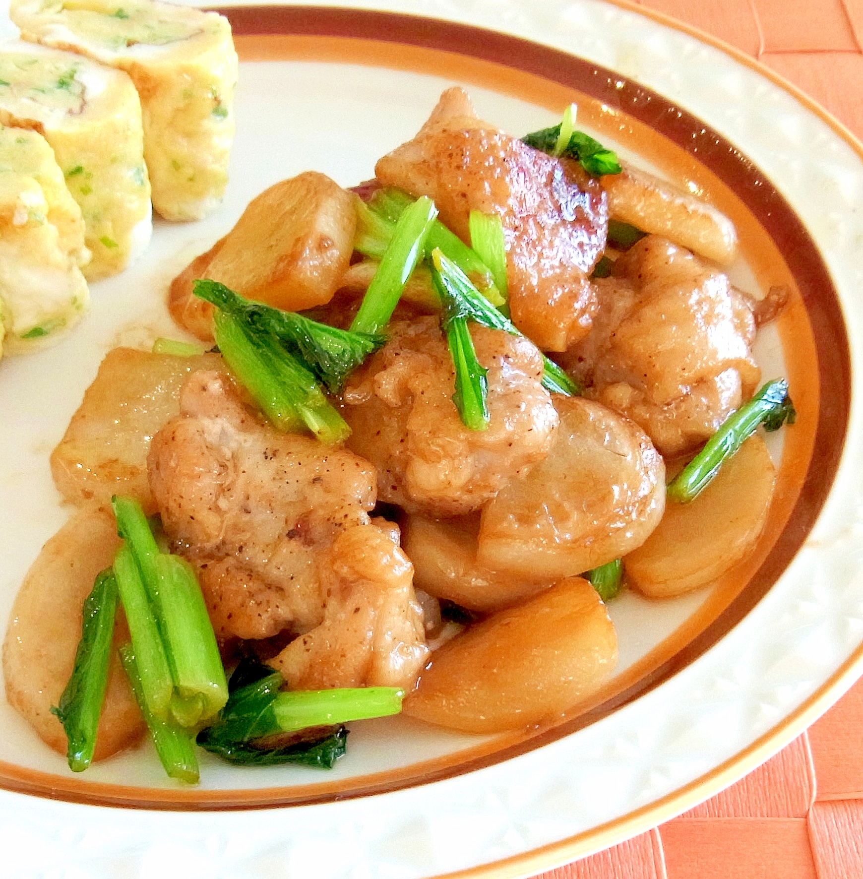 お弁当に★かぶと鶏肉の醤油炒め