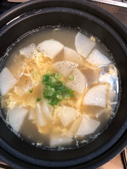 ビタミン&食物繊維☆大根とごぼうの中華卵スープ