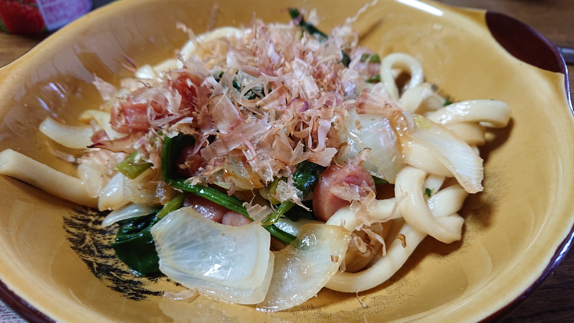 ほうれん草入り焼きうどん☆