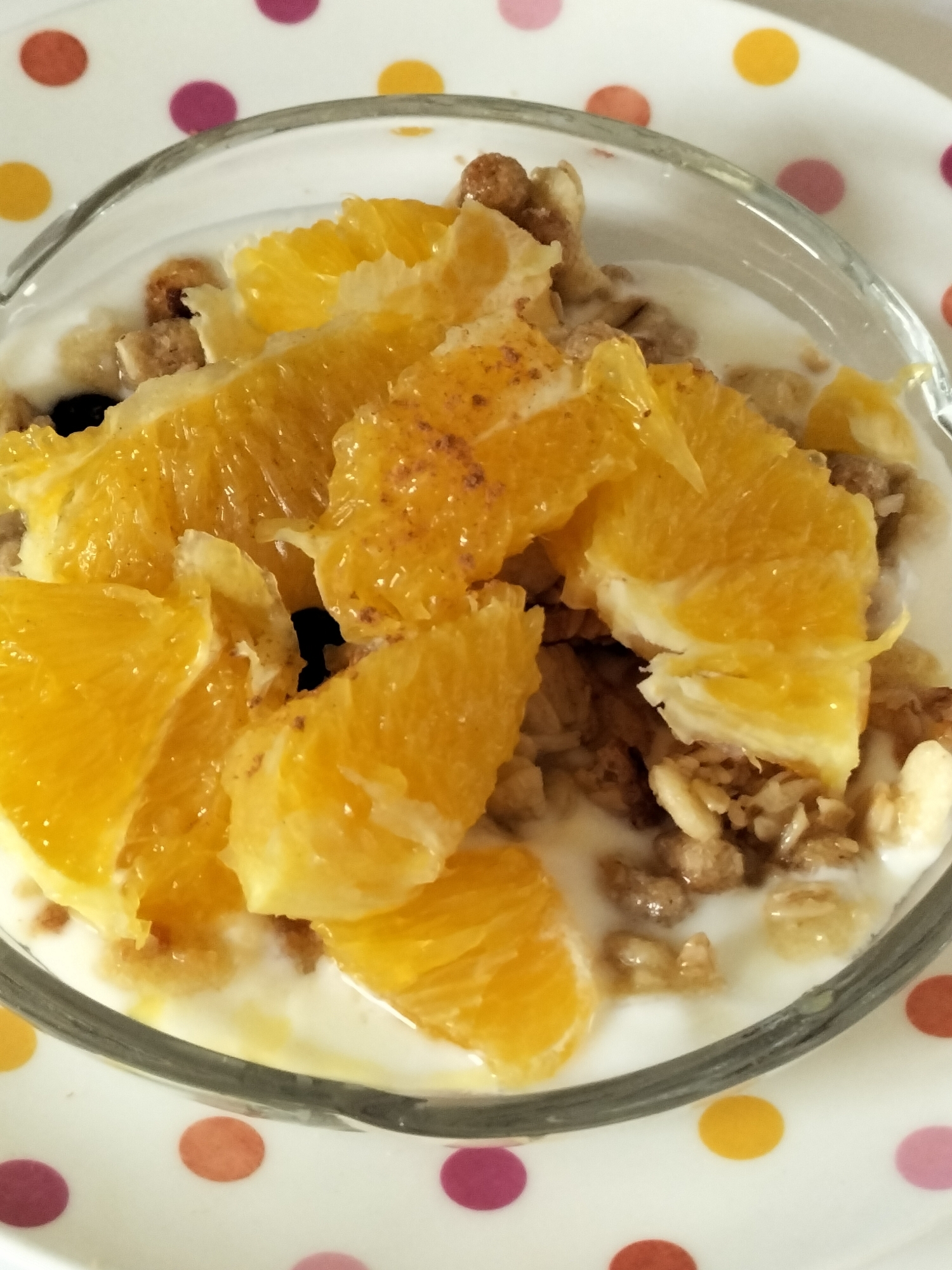 オレンジ♬たっぷり!爽やか☆フルグラヨーグルト♪