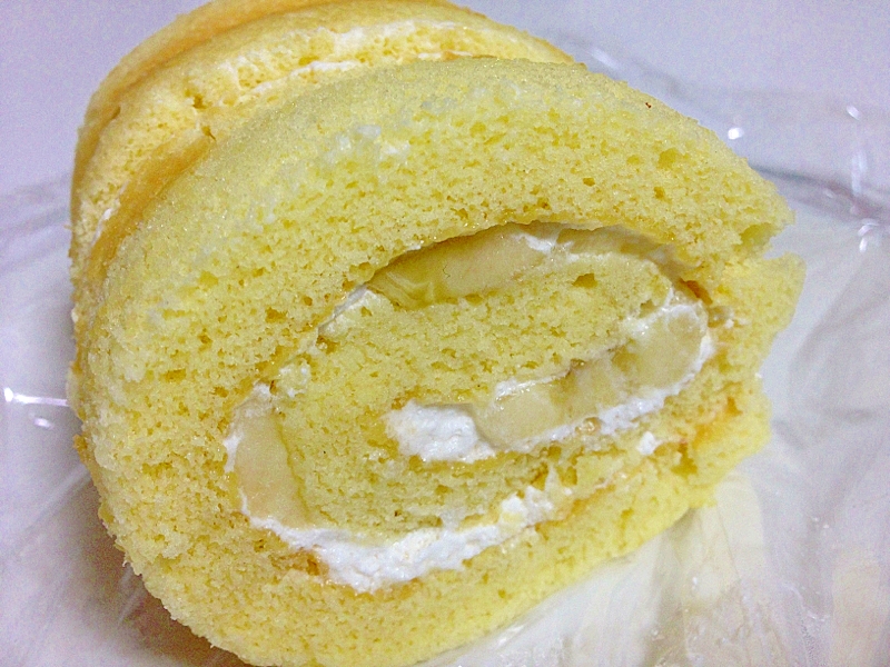 トースターで簡単 まるごとバナナ風ロールケーキ レシピ 作り方 By 雪日記 楽天レシピ