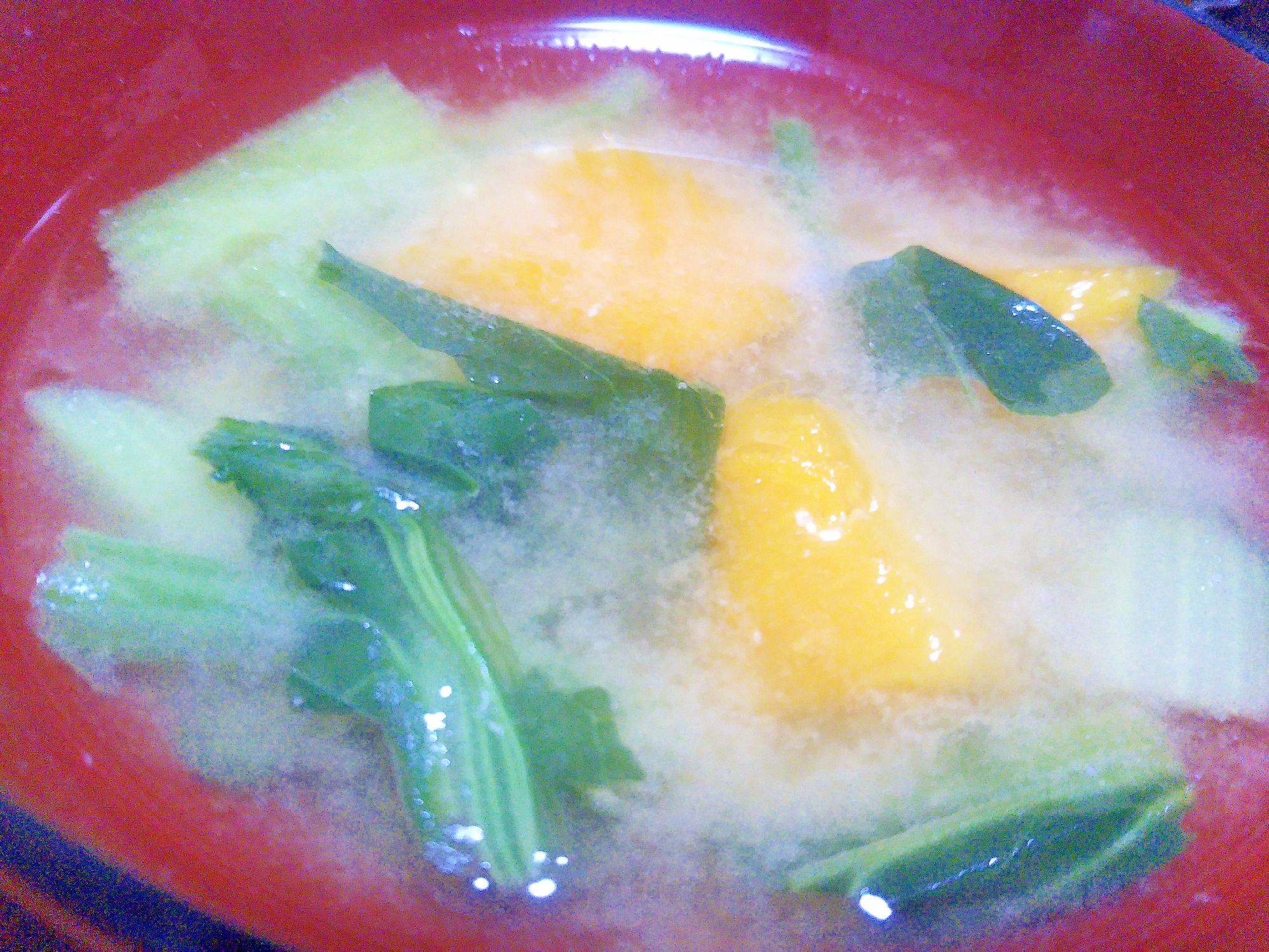 小松菜&南瓜の味噌汁