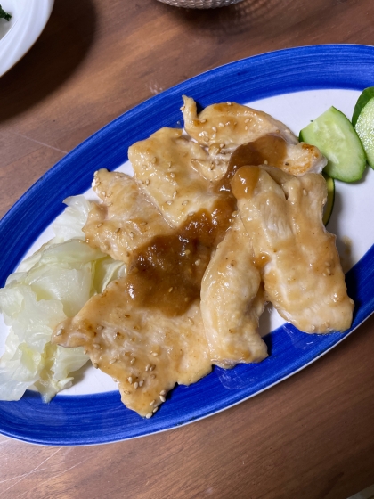 お弁当おかず★鶏胸のやわらか味噌マヨ焼き