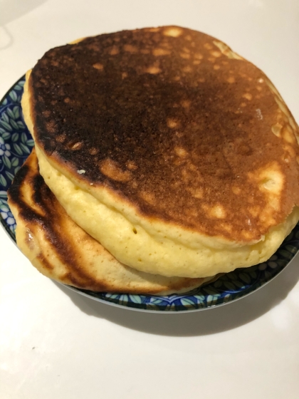 子供のおやつに作りました。牛乳を切らしていたので有難かったです。思った以上にふわっふわに仕上がって大満足です(❁´ω`❁)