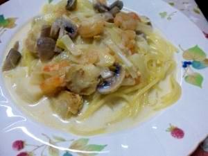 サラっとしたクリームスープのシーフードパスタ レシピ 作り方 By Yummy8 楽天レシピ