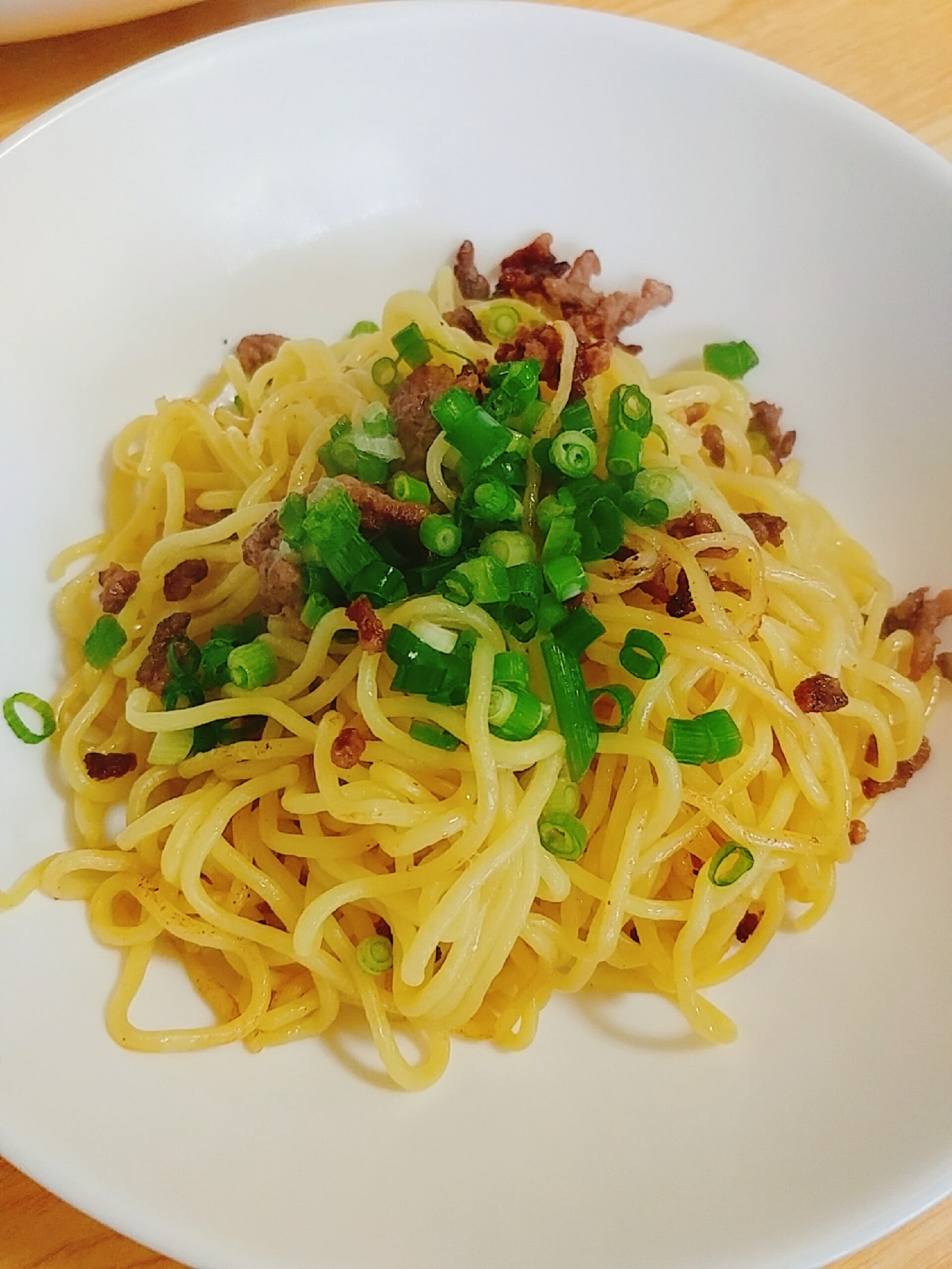 ノンオイル☆豚挽き肉と小ネギの和風焼きそば