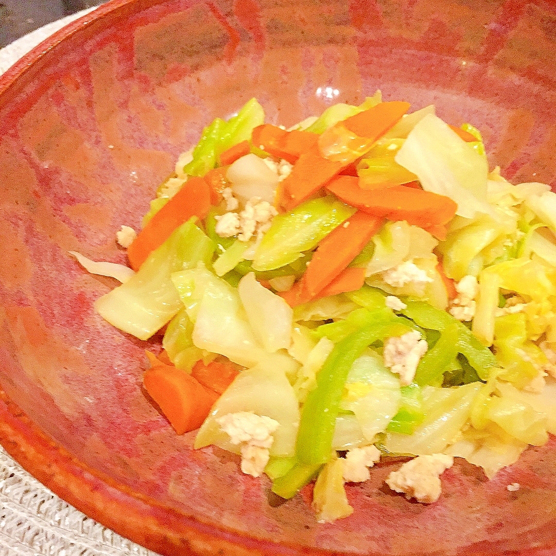 キャベツ大量消費！鶏ひき肉で☆回鍋肉