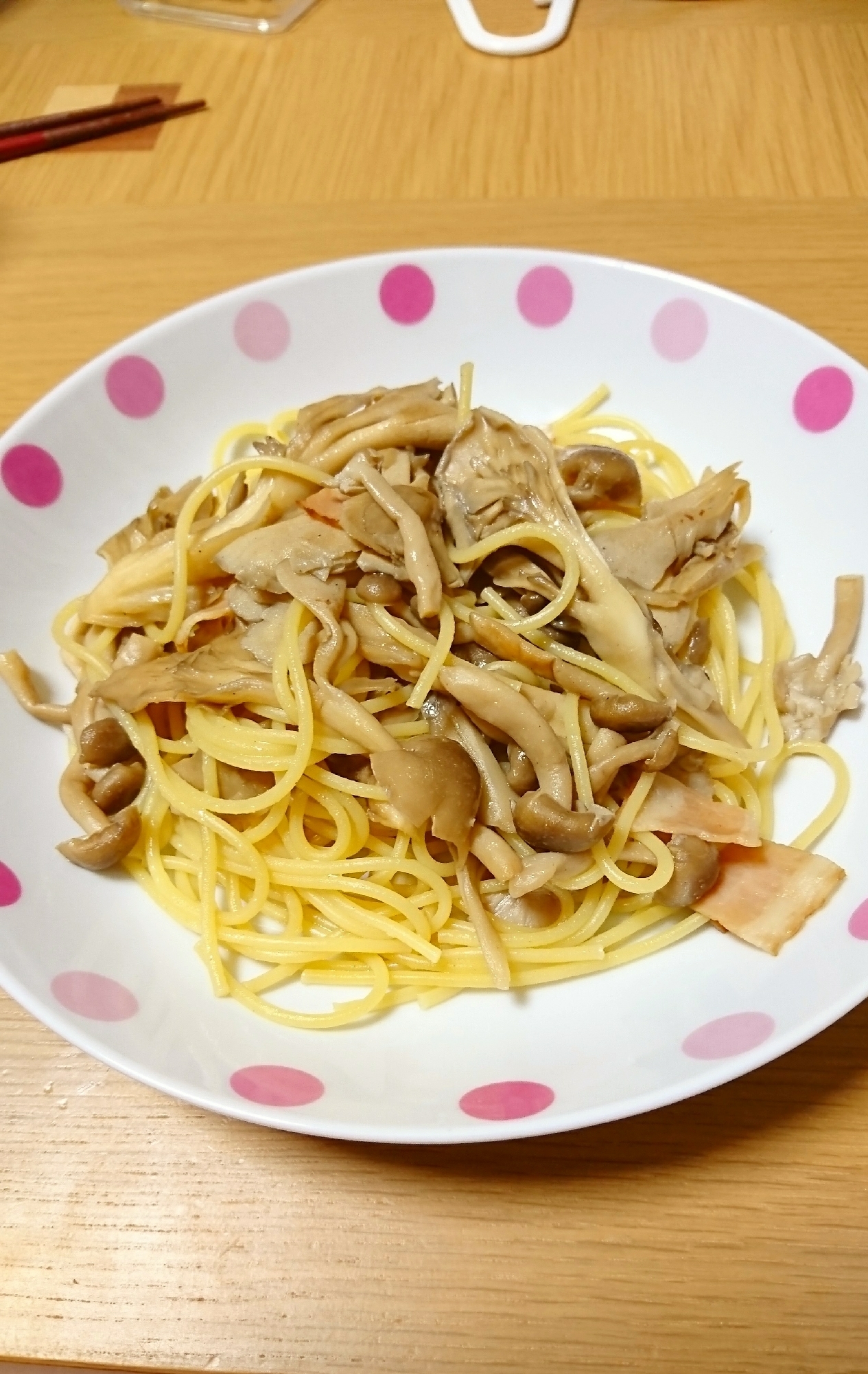 きのこのバター醤油パスタ