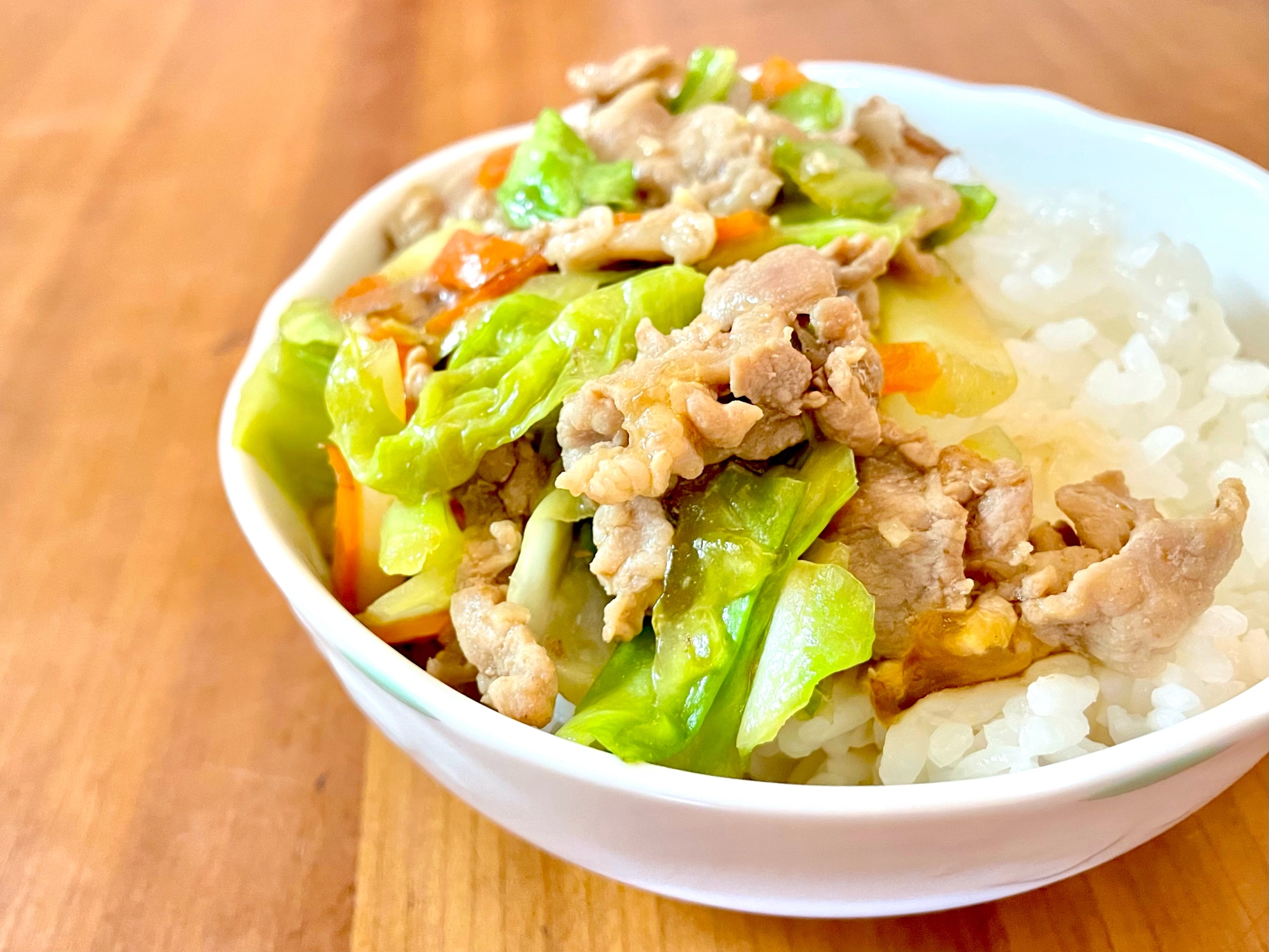 豚肉とキャベツの にんにくしょう油炒め