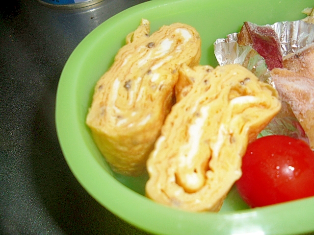 チアシード入り卵焼き だし巻き卵 お弁当おかず レシピ 作り方 By ミスチバス 楽天レシピ