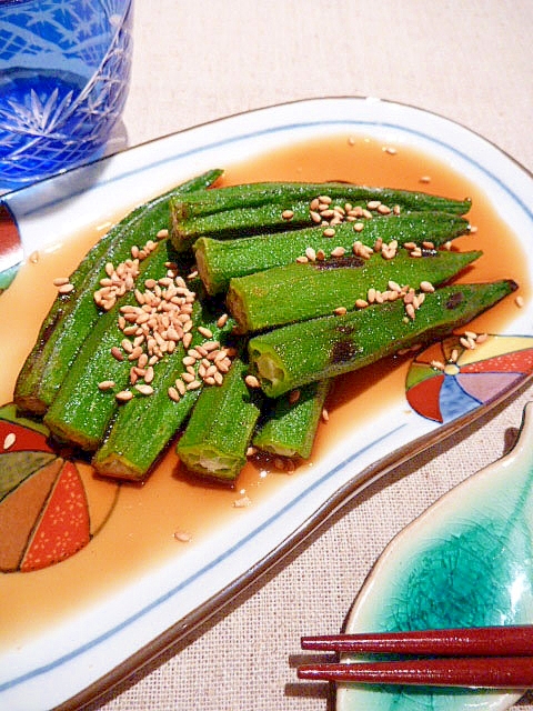 アルミ箔で簡単 オクラの焼き浸し レシピ 作り方 By まめもにお 楽天レシピ アルミ箔で簡単 オクラの焼き浸し レシピ 作り方 By まめもにお 楽天レシピ