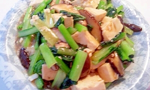 豆腐と小松菜の中華炒め