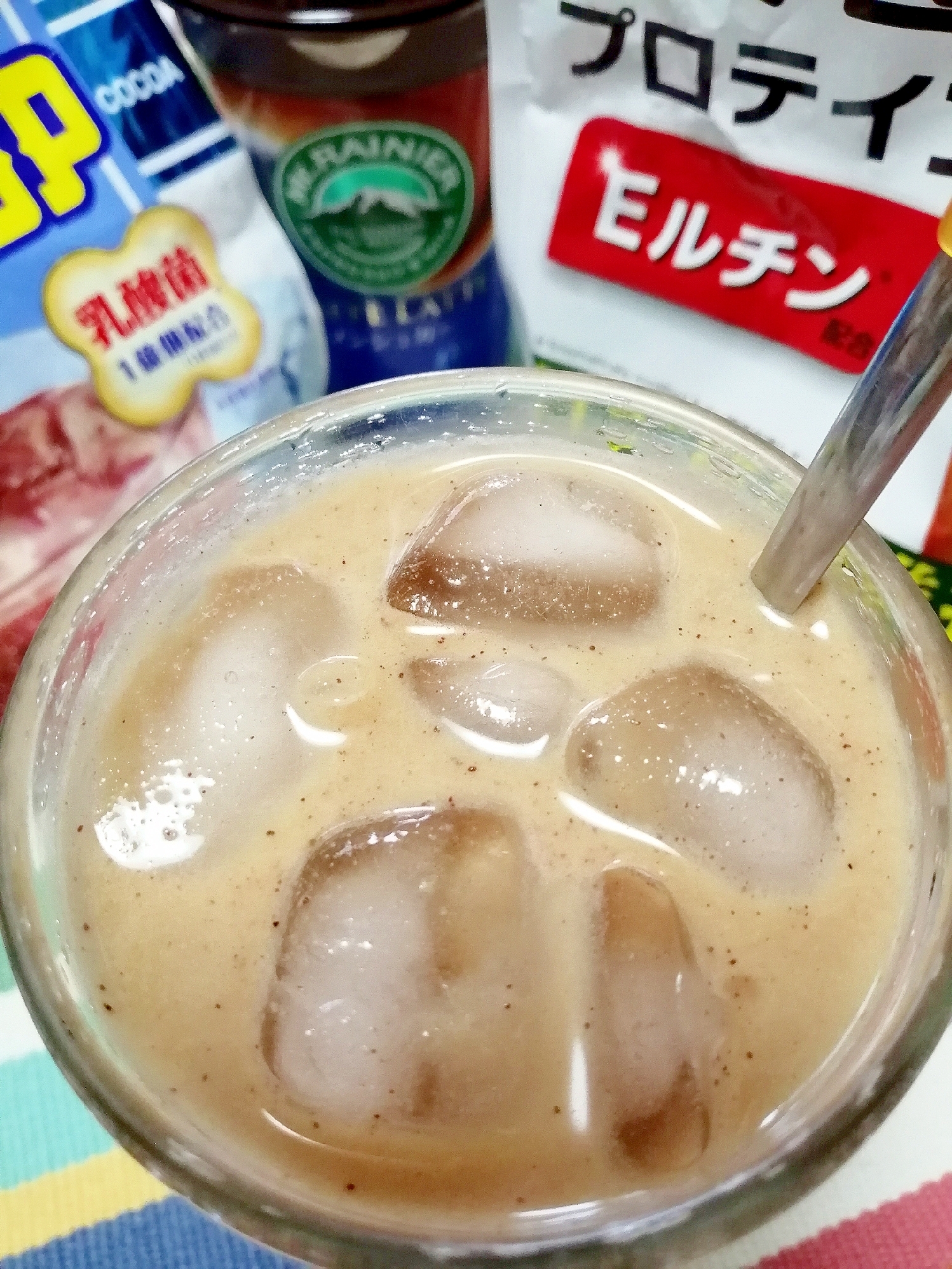 アイス☆大豆プロテインカフェモカ♪