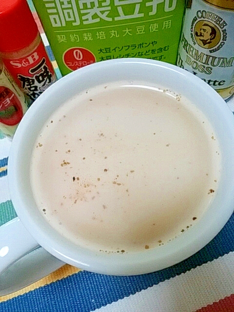 ホッと☆スパイシー豆乳きなこカフェラテ♪