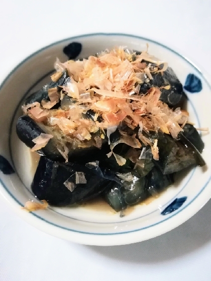 電子レンジde(^^)冷凍揚げナスの煮びたし♪