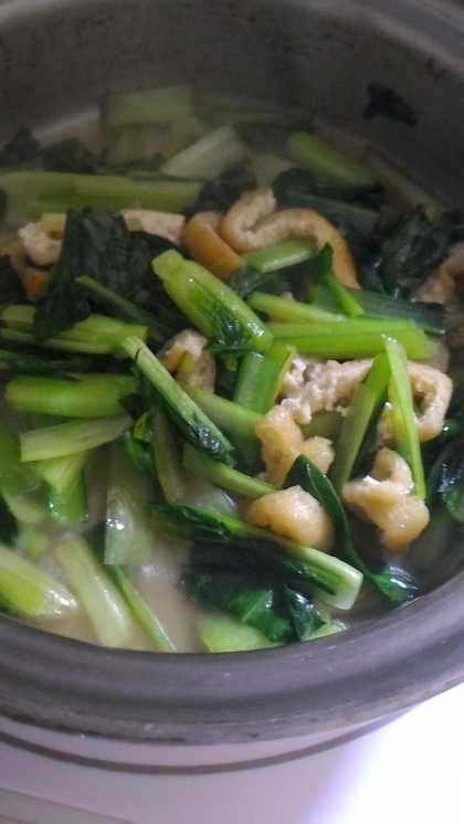 小松菜が安くなったので作ってみました。とても簡単でした。定番レシピになりそうです！