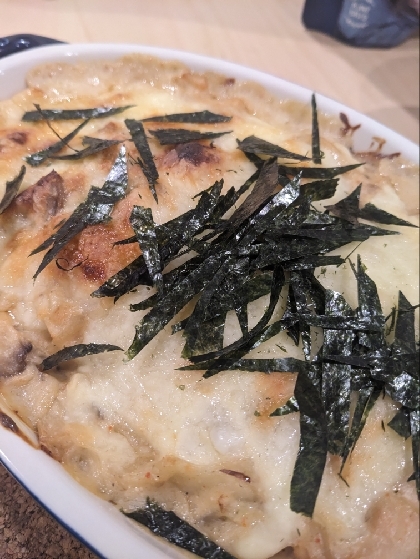おつまみに☆とろ〜り明太もちーず長芋グラタン