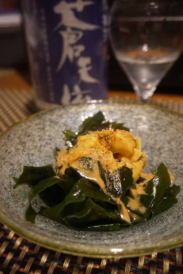 【宮城食材】若芽とホヤの落花生だれ