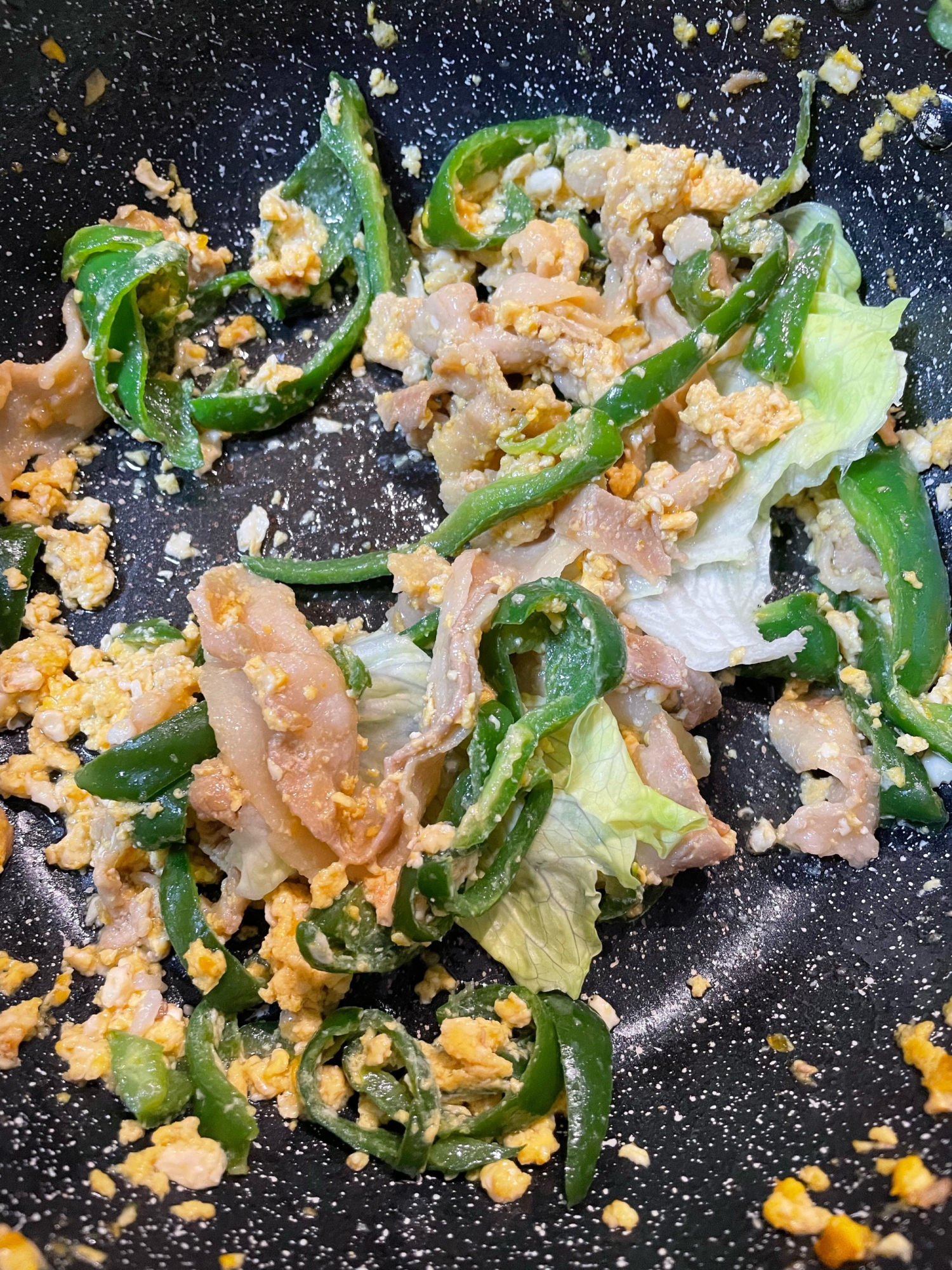 豚と野菜の卵炒め