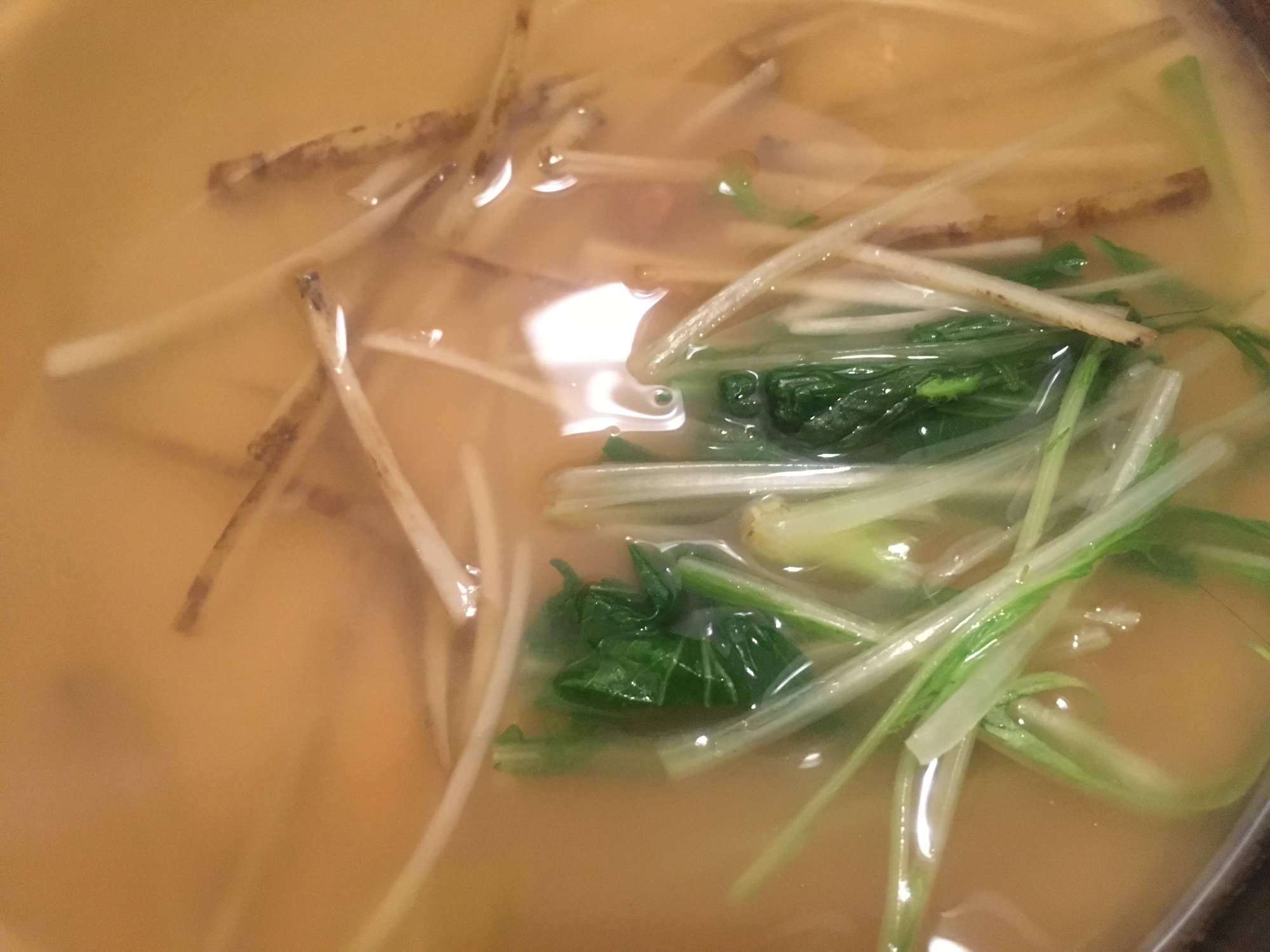 水菜とごぼうの味噌汁