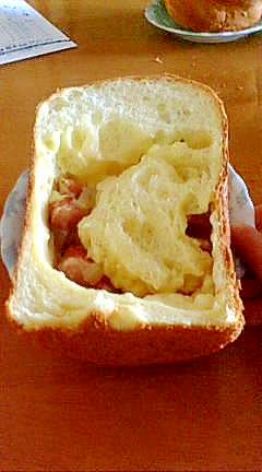 ホームベーカリーで玉葱ベーコンチーズ食パン