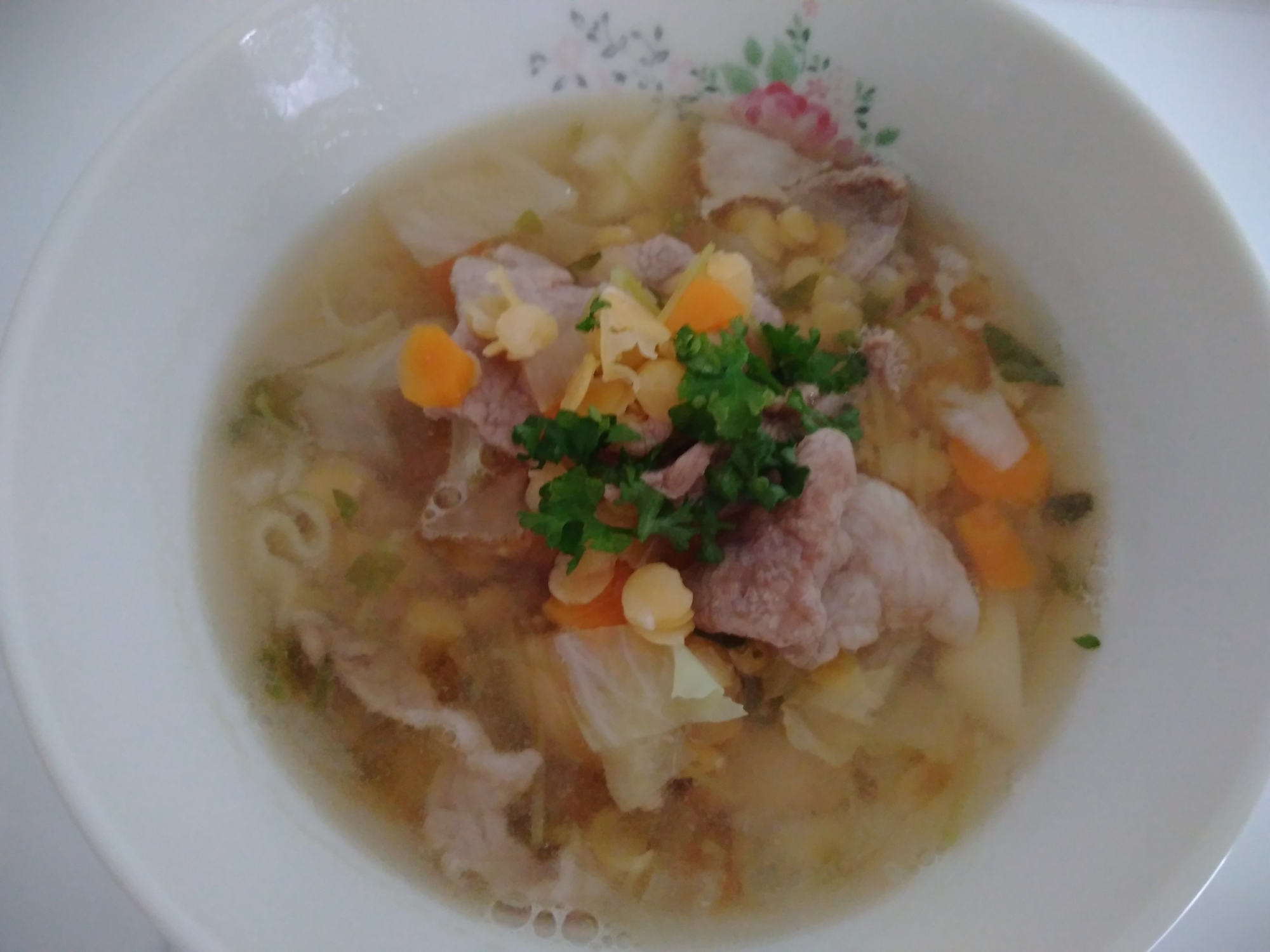 食べるスープ☆レンズ豆のスープ