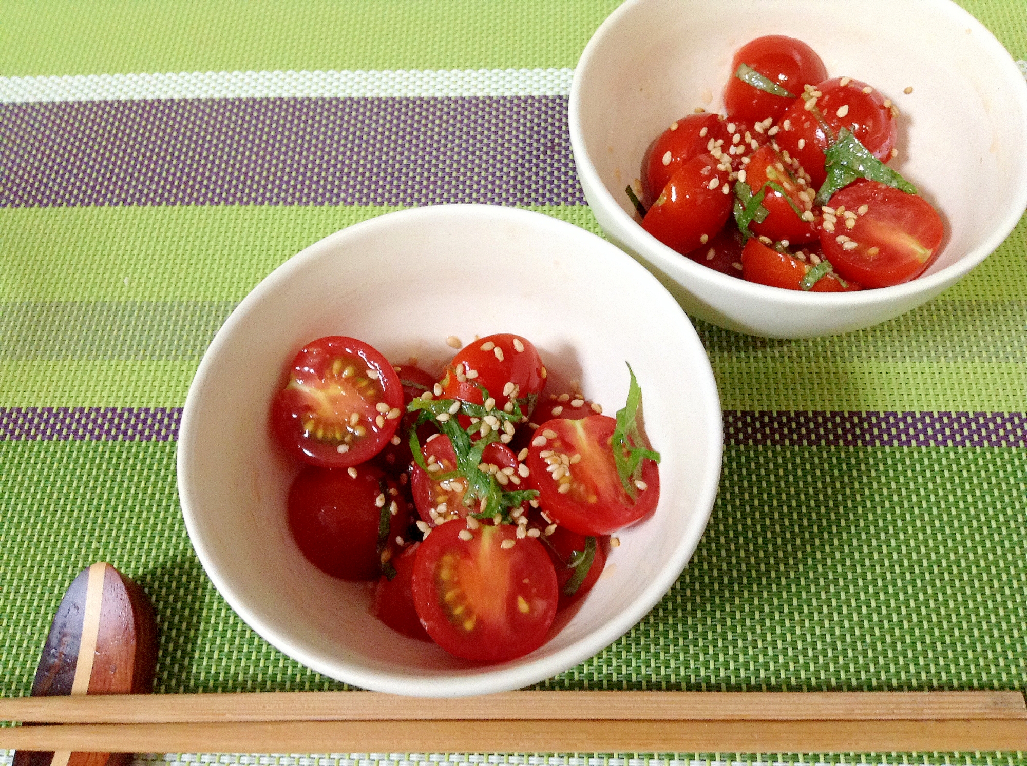 切って混ぜるだけトマトのごま風味サラダ