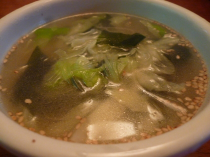 春雨とわかめのスープ