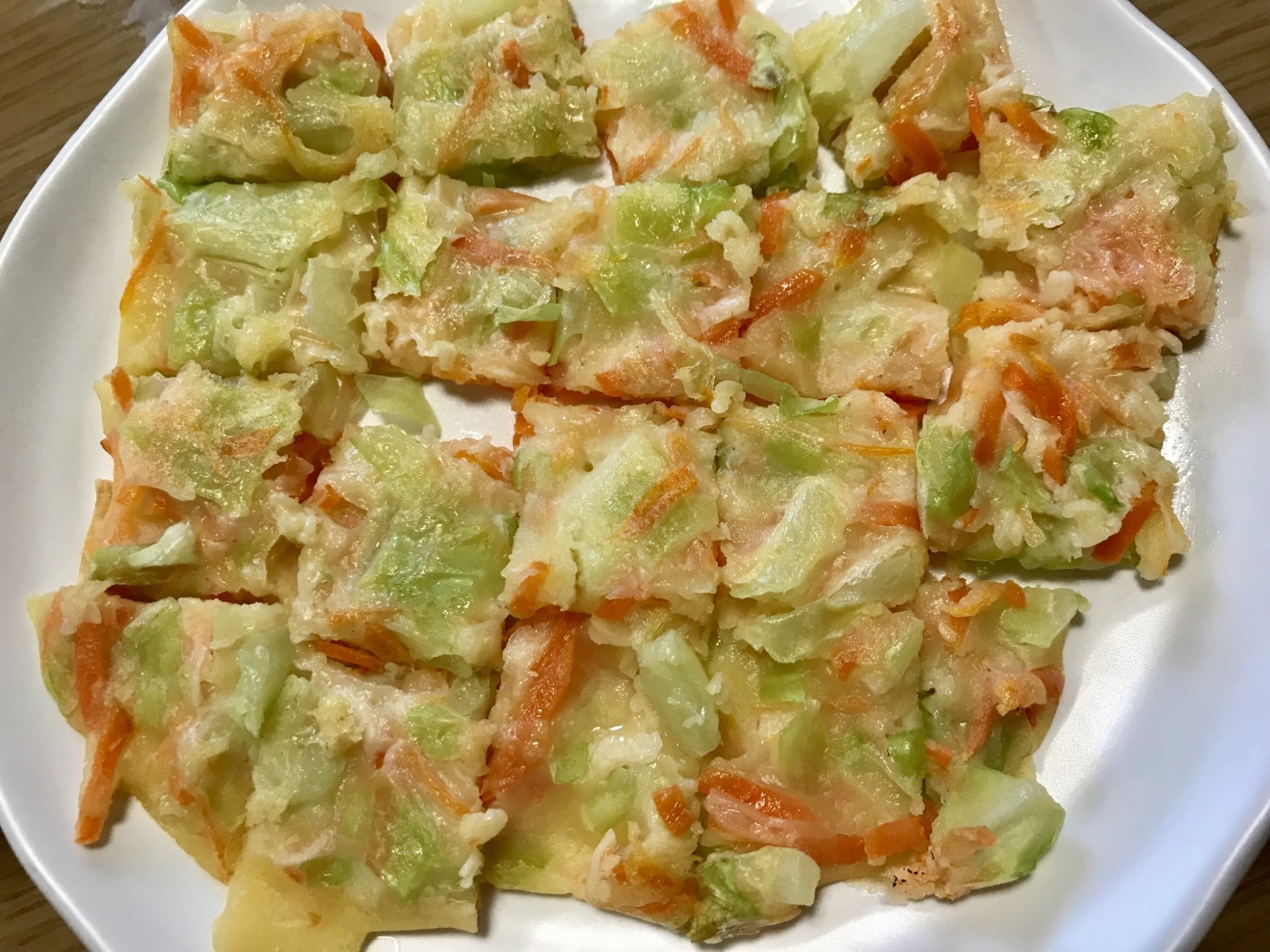 離乳食後期 野菜たっぷりお好み焼き レシピ 作り方 By Maroncream 楽天レシピ