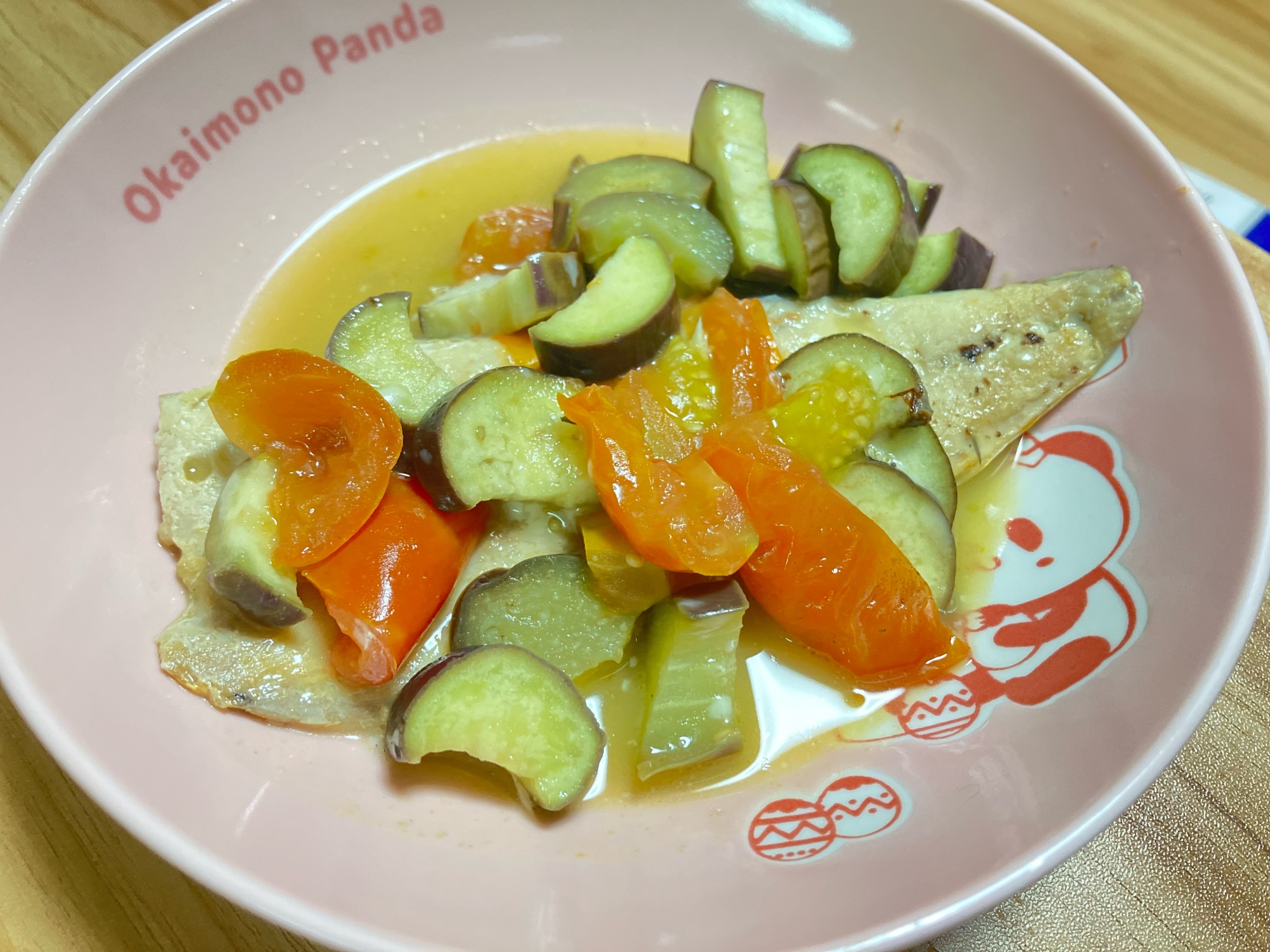とろサバと夏野菜のアクアパッツァ