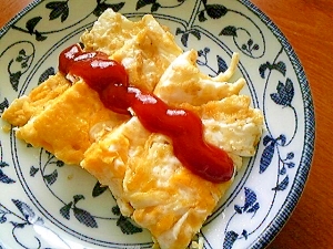 お弁当に簡単！巻きくずし目玉焼き