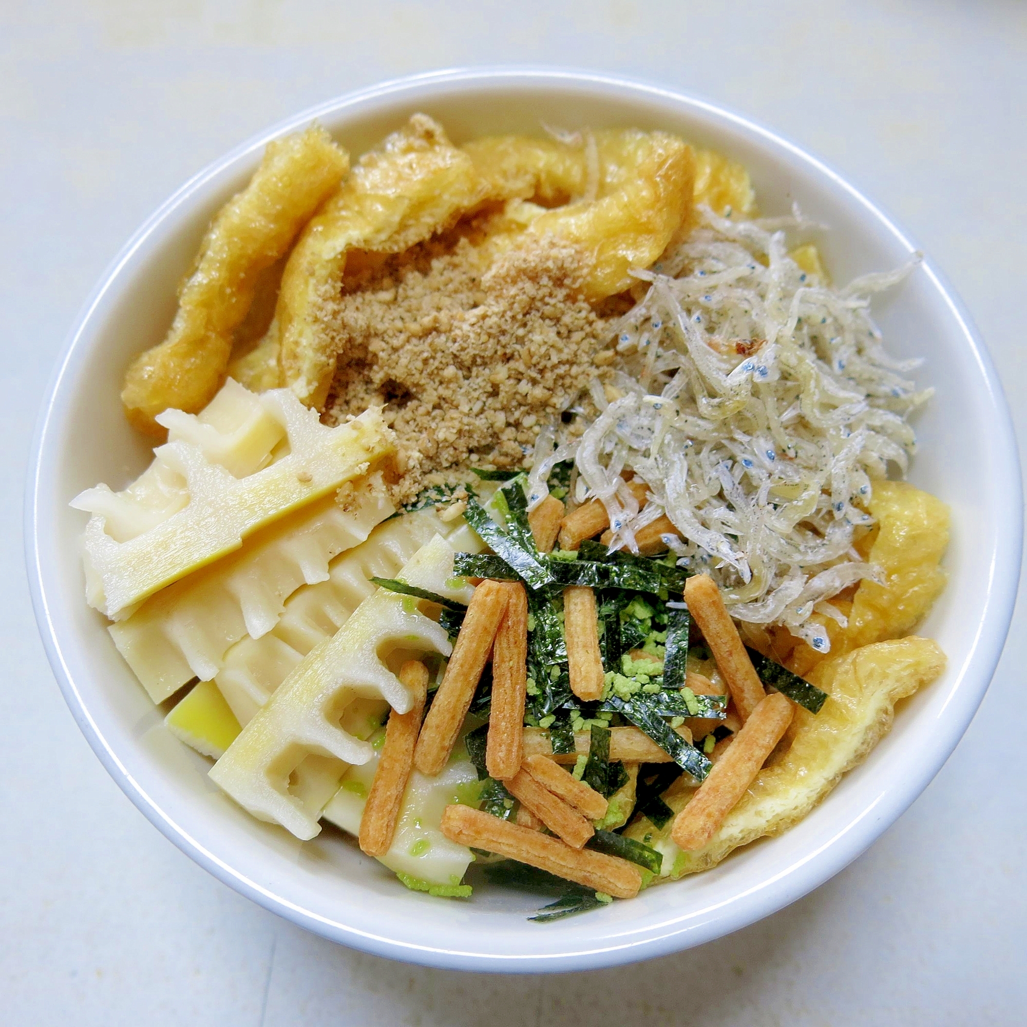 筍としらすのきつね茶漬け〔#384〕