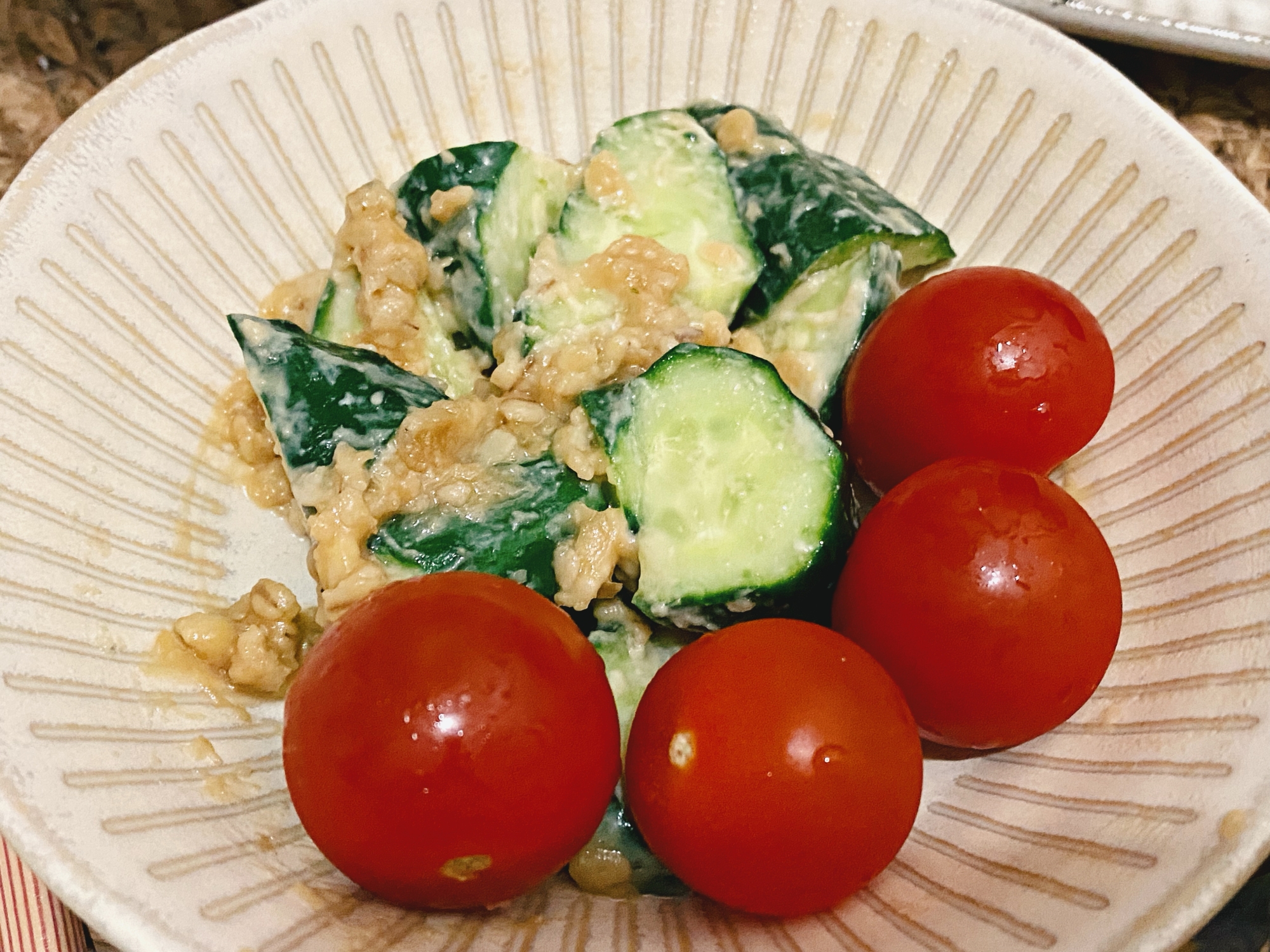 きゅうりの麦味噌和え｡･ﾟ☆ﾟ