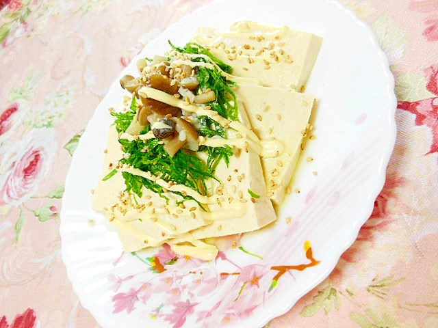 塩麹きのこｄｅ❤豆腐と大葉のとりあえず❤