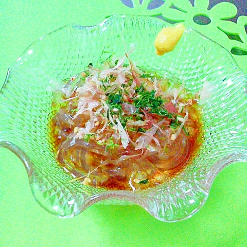 夏の小鉢物 ところてん 三杯酢 トッピング レシピ 作り方 By Mama Papa 楽天レシピ