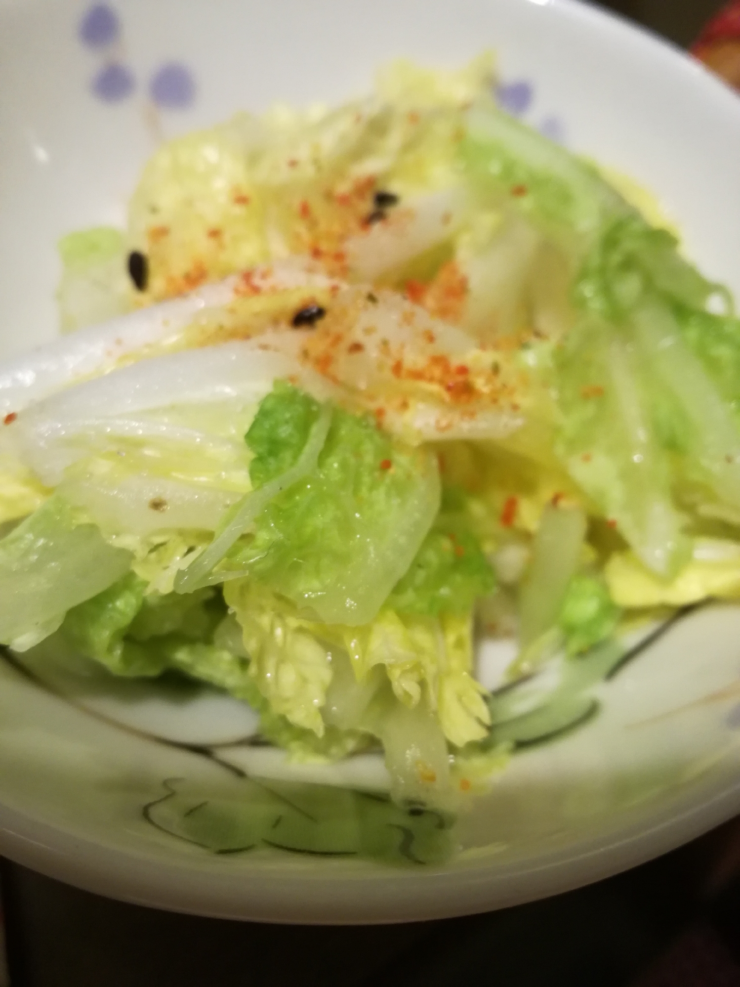 白菜の塩もみ