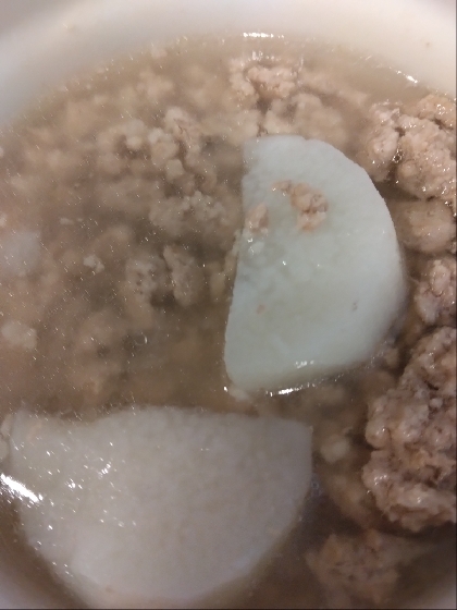 ひき肉と長いもの白だし煮