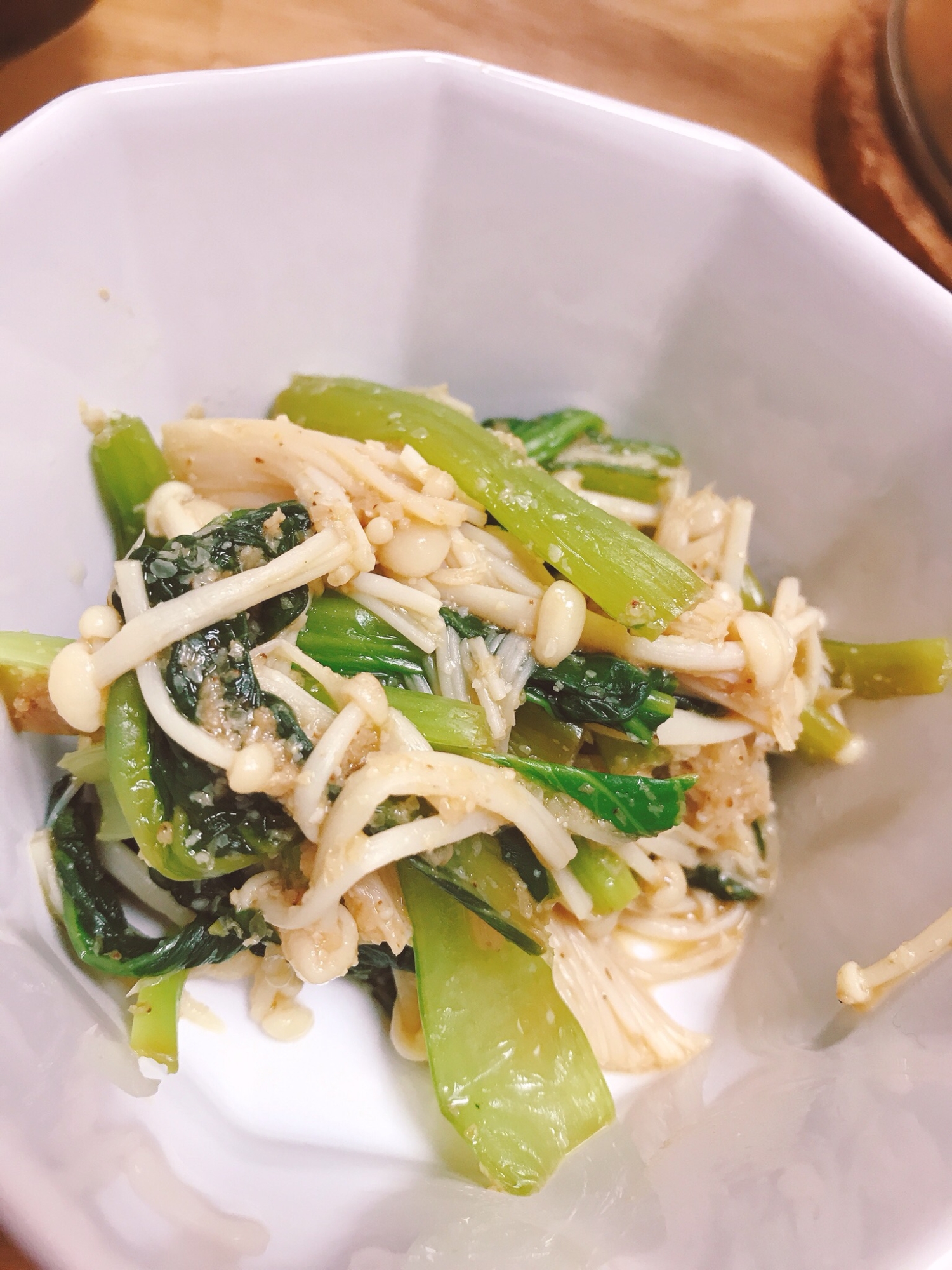 小松菜とえのきの中華風和え物 レシピ 作り方 By Kumamiku 楽天レシピ