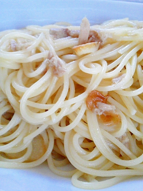 ツナのにんにくパスタ