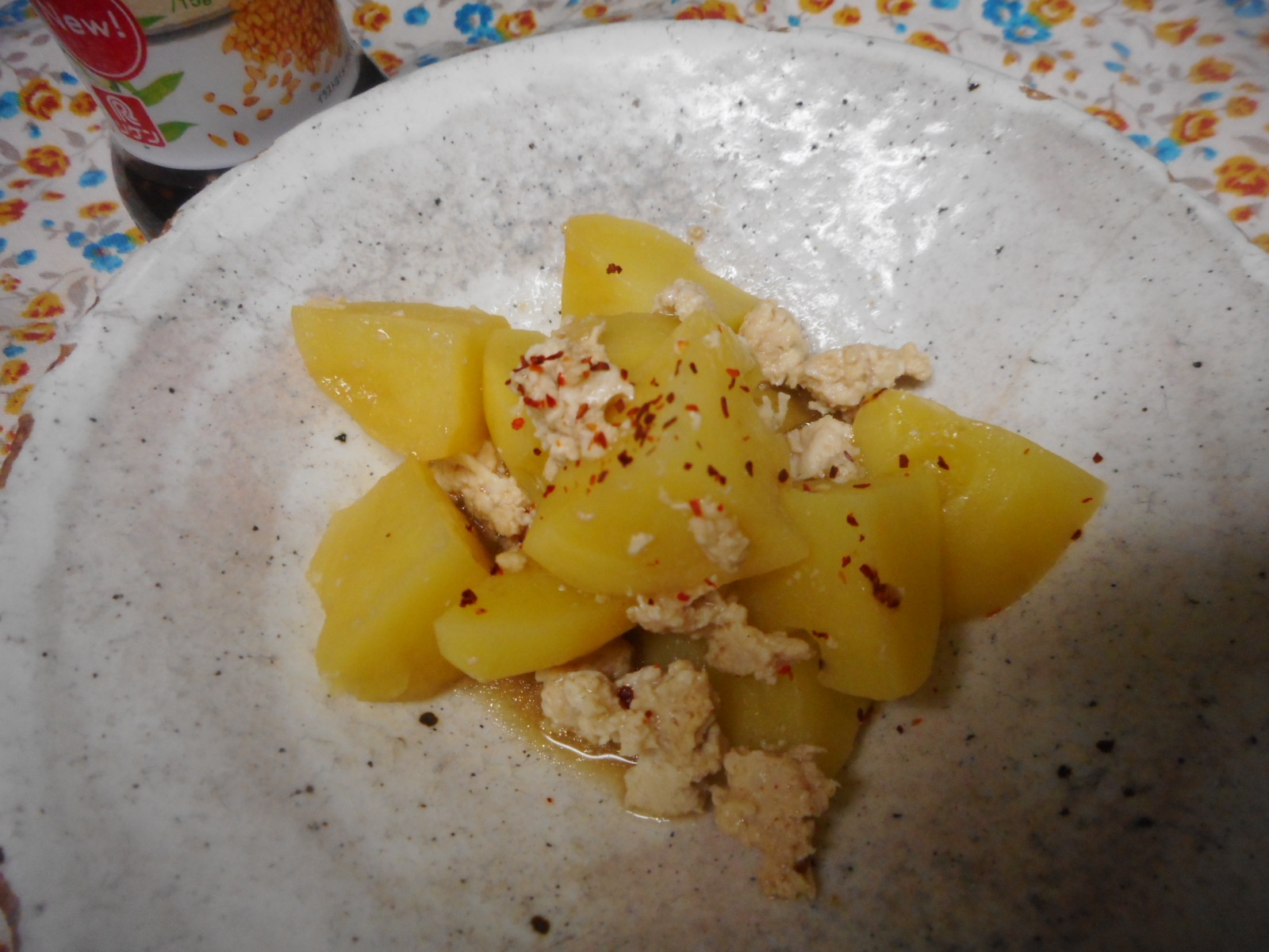 【中華ごま】レンジでじゃが芋のそぼろ煮