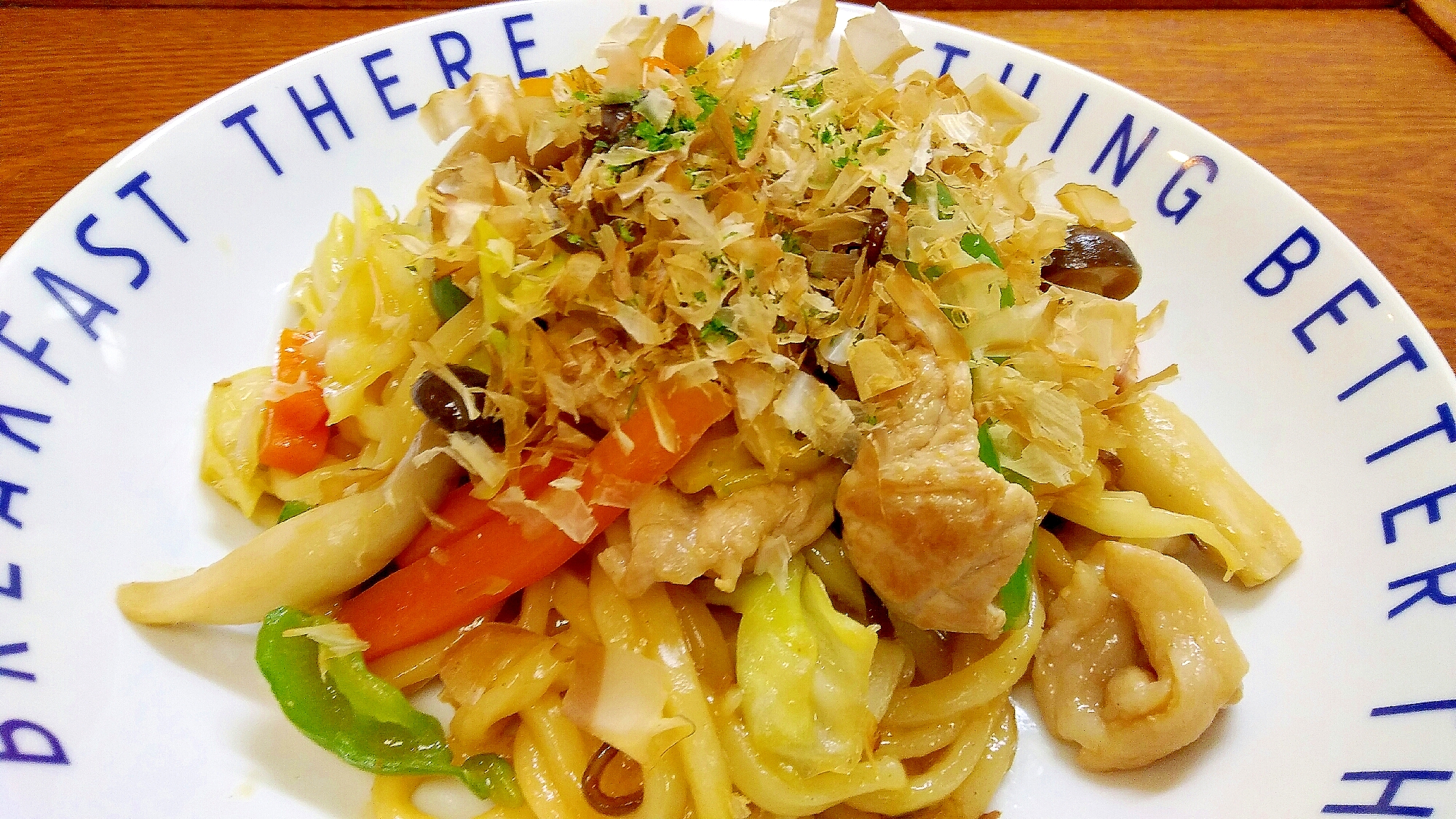 塩昆布のバター醤油焼きうどん