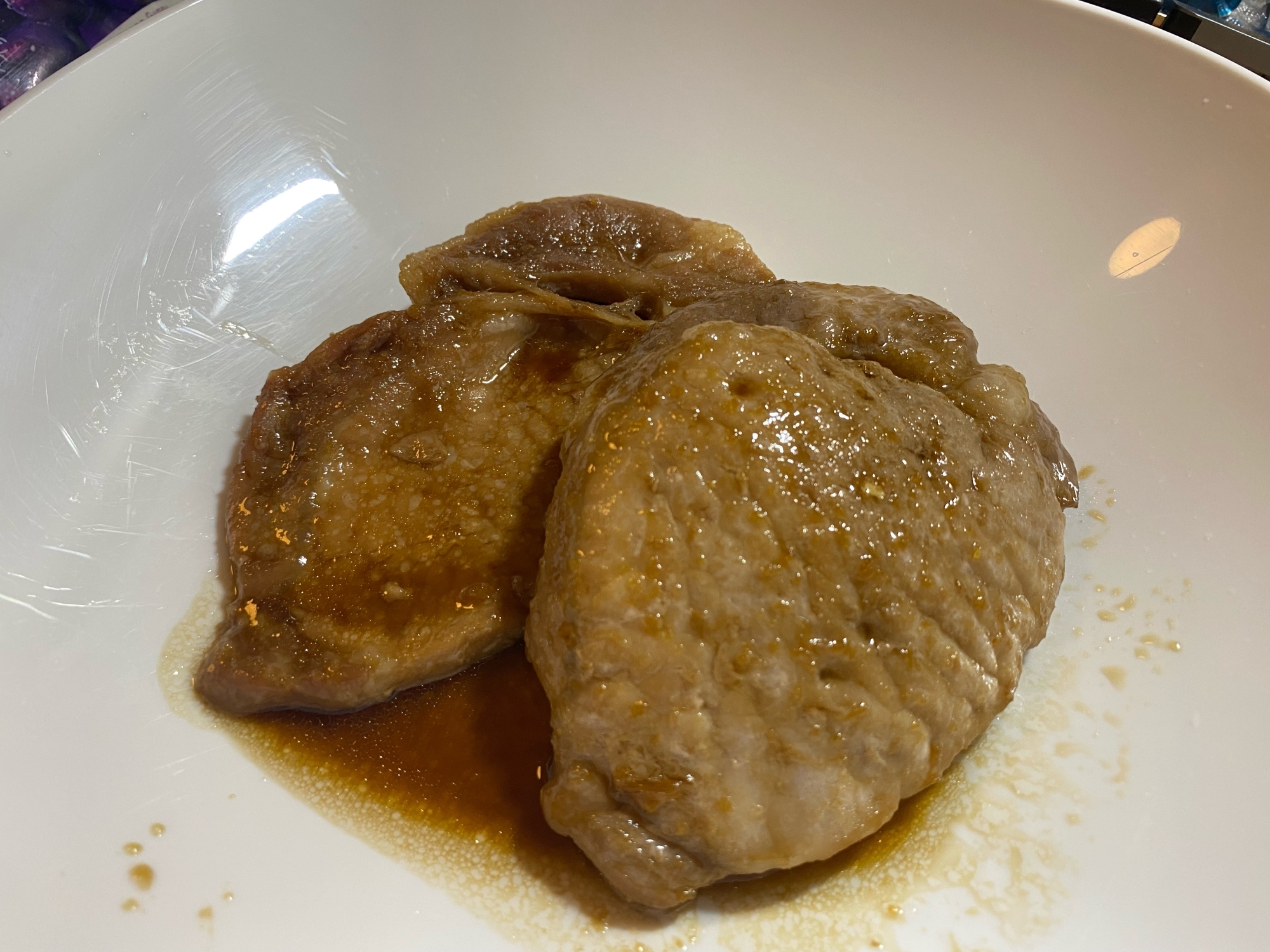 とんかつ肉で生姜焼き