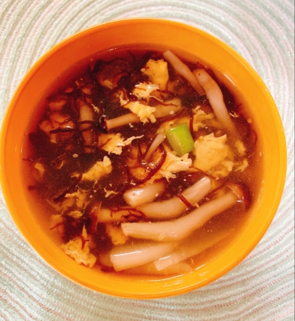 たけのこと卵とわかめの中華スープ
