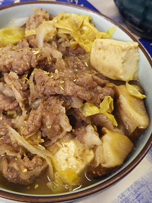 湯葉椎茸肉豆腐