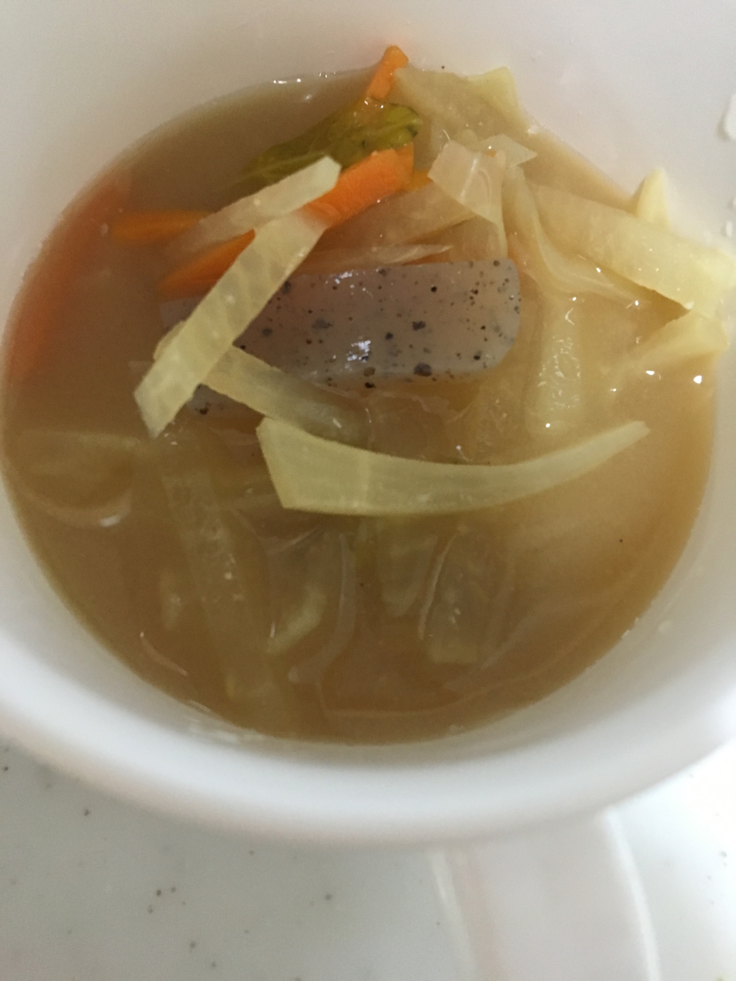 大根と白菜とこんにゃくのお味噌汁(^ ^)