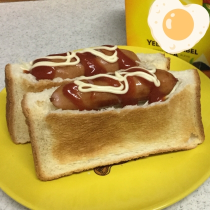 食パンで♪ホットドッグ