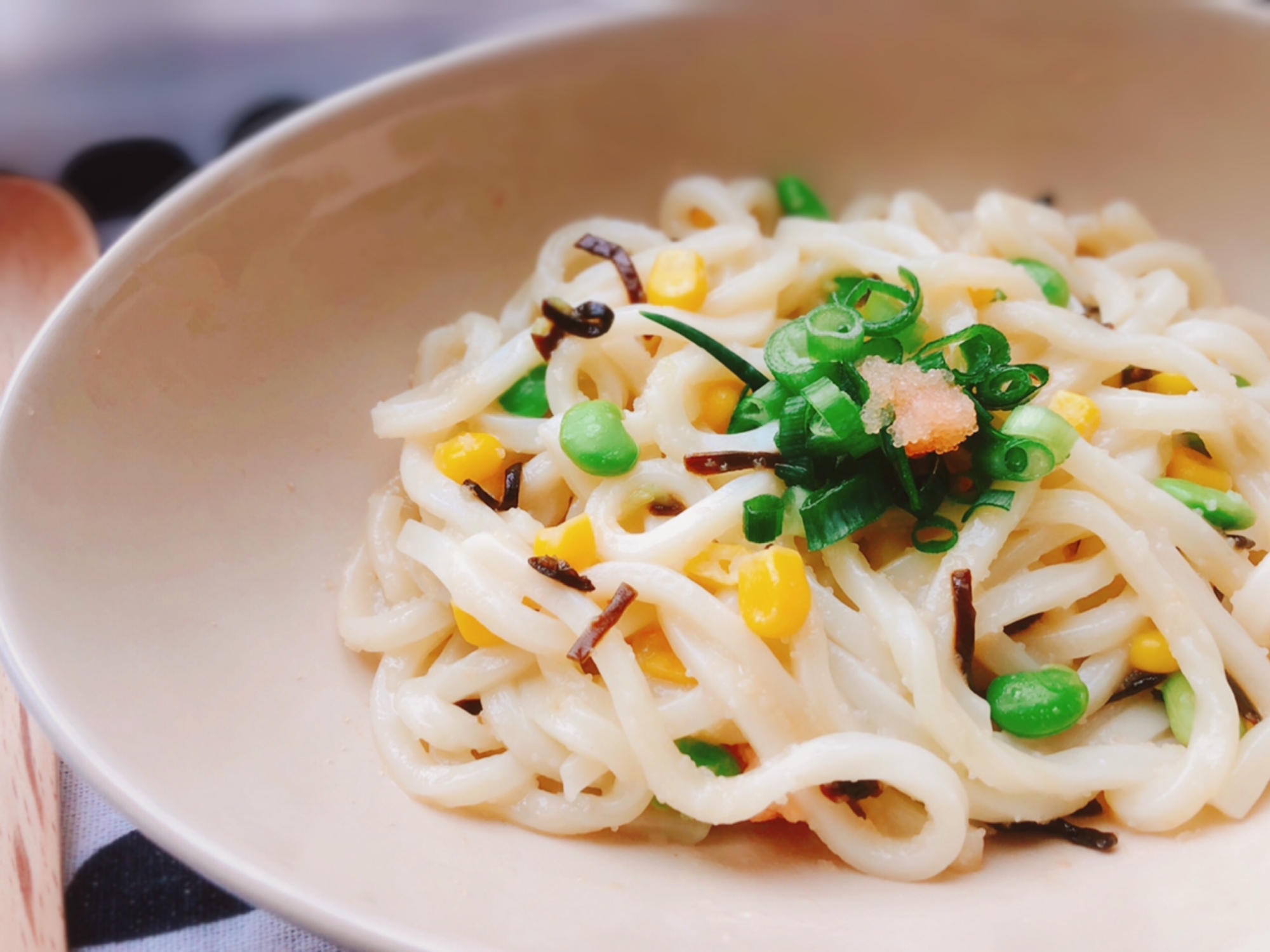 レンチン&混ぜて完成!簡単*たらこバターうどん